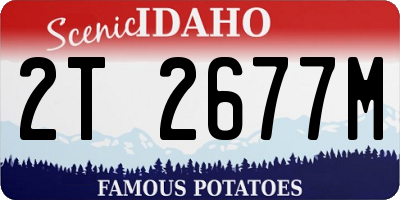 ID license plate 2T2677M