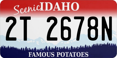 ID license plate 2T2678N