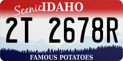 ID license plate 2T2678R