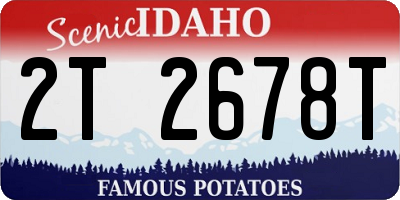 ID license plate 2T2678T