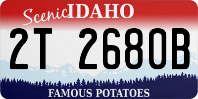 ID license plate 2T2680B