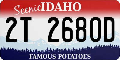 ID license plate 2T2680D