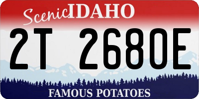 ID license plate 2T2680E