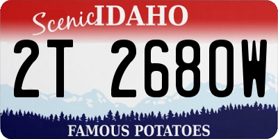 ID license plate 2T2680W