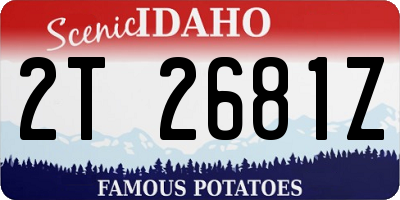 ID license plate 2T2681Z