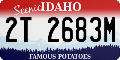 ID license plate 2T2683M