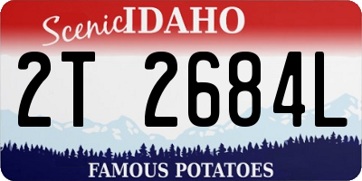 ID license plate 2T2684L