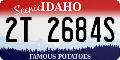 ID license plate 2T2684S