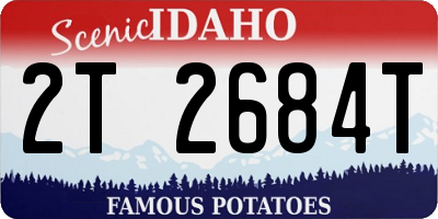 ID license plate 2T2684T