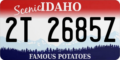 ID license plate 2T2685Z