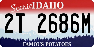ID license plate 2T2686M