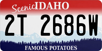 ID license plate 2T2686W