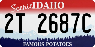 ID license plate 2T2687C