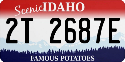 ID license plate 2T2687E
