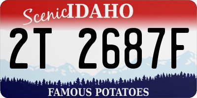ID license plate 2T2687F