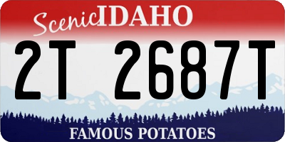ID license plate 2T2687T