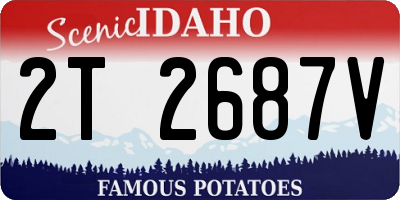 ID license plate 2T2687V