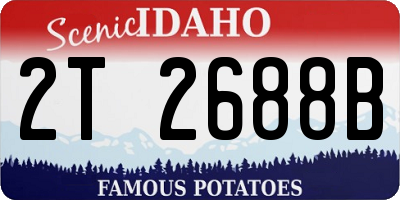 ID license plate 2T2688B
