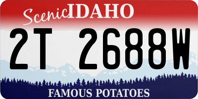 ID license plate 2T2688W