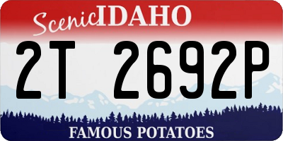 ID license plate 2T2692P