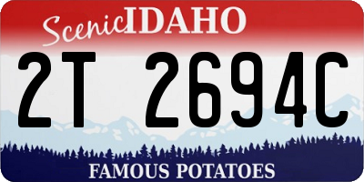 ID license plate 2T2694C