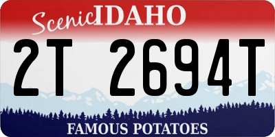ID license plate 2T2694T