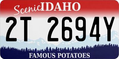 ID license plate 2T2694Y