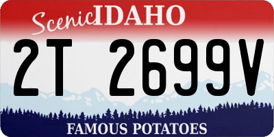 ID license plate 2T2699V