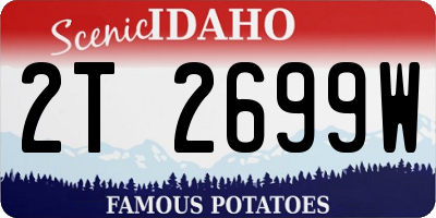 ID license plate 2T2699W