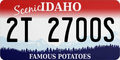 ID license plate 2T2700S