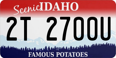 ID license plate 2T2700U