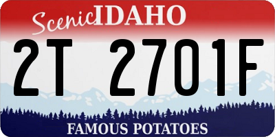 ID license plate 2T2701F
