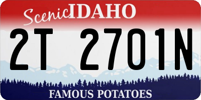 ID license plate 2T2701N