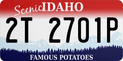 ID license plate 2T2701P