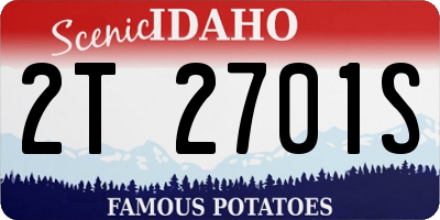 ID license plate 2T2701S