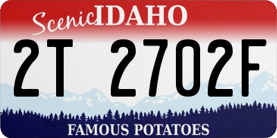 ID license plate 2T2702F
