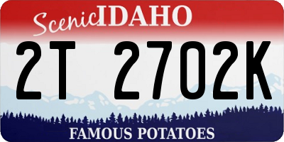 ID license plate 2T2702K