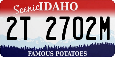 ID license plate 2T2702M