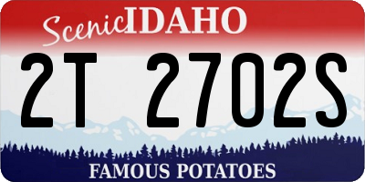 ID license plate 2T2702S