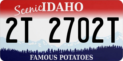 ID license plate 2T2702T