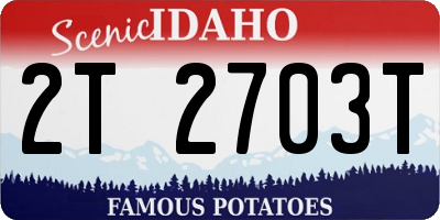 ID license plate 2T2703T
