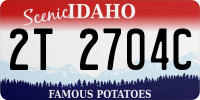 ID license plate 2T2704C