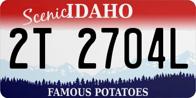ID license plate 2T2704L