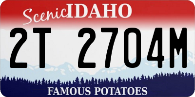 ID license plate 2T2704M