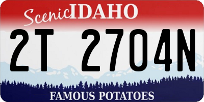 ID license plate 2T2704N