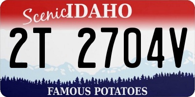 ID license plate 2T2704V