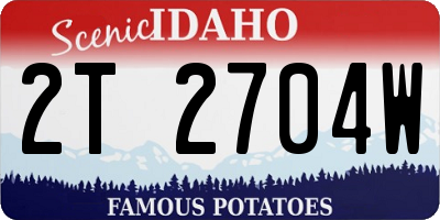 ID license plate 2T2704W