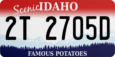 ID license plate 2T2705D