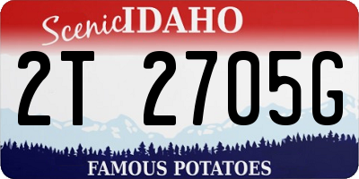 ID license plate 2T2705G