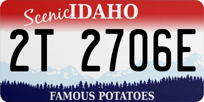 ID license plate 2T2706E